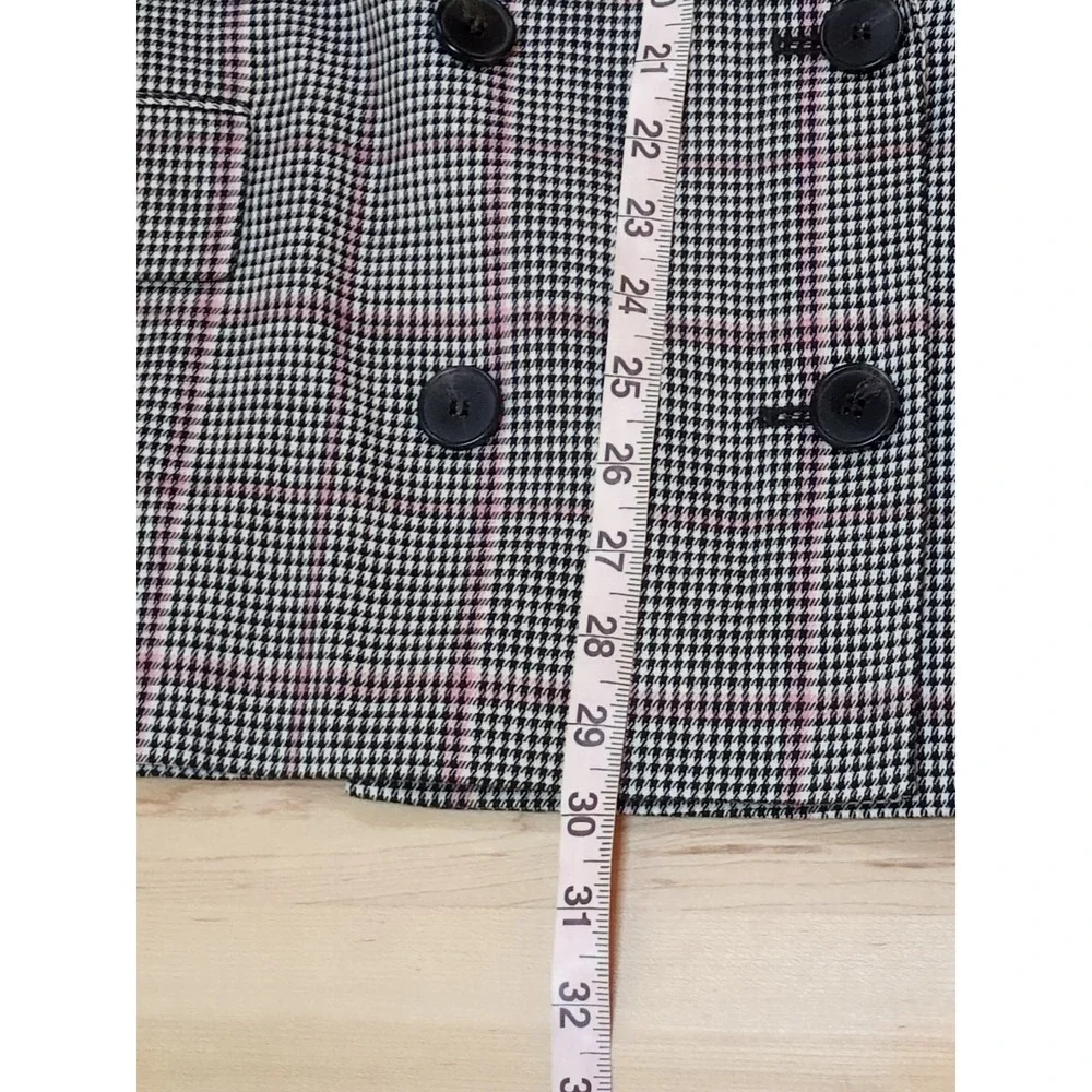 Reiss Helei Check Blazer Oversized Sz 6 Fits 10/12 Multicolor Career Business